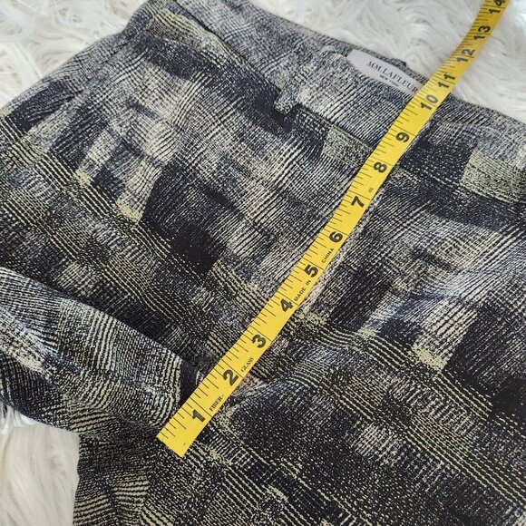 MM Lafleur Condesa Chino Pants sz 0 Jacquard Ankle Abstract Slim Dressy Stretchy - Picture 9 of 16